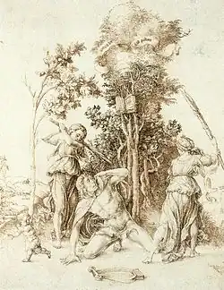 De dood van Orpheus(1494), Albrecht Dürer, Hamburger Kunsthalle