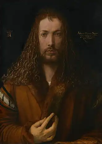 Zelfportret op 28-jarige leeftijd, 1500, Alte Pinakothek, München