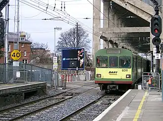 Het station net buiten het stadion, foto van voor de verbouwing