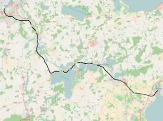 Spoorlijn Kiel - Neustadt op de kaart