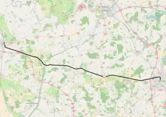 Kaart Spoorlijn Neumünster - Heide