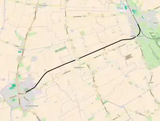 Verloop vroegere spoorlijn St. Michaelisdonn- Marne