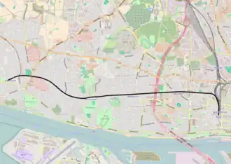 Spoorlijn Hamburg-Altona - Hamburg-Blankenese op de kaart
