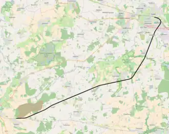 Spoorlijn Hesedorf - Stade op de kaart