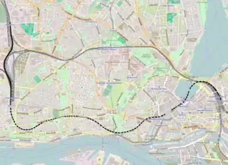 Spoorlijn Hamburg Hauptbahnhof - Hamburg Diebsteich op de kaart
