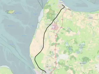 Spoorlijn Bremerhaven - Cuxhaven op de kaart