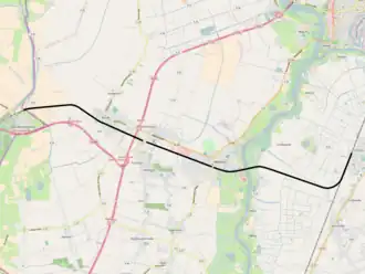 Spoorlijn Ihrhove - Nieuweschans op de kaart