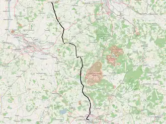 Spoorlijn Hannover - Bremervörde op de kaart