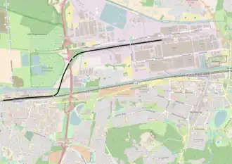 Spoorlijn Fallersleben - Werkbahnhof VW Wolfsburg op de kaart