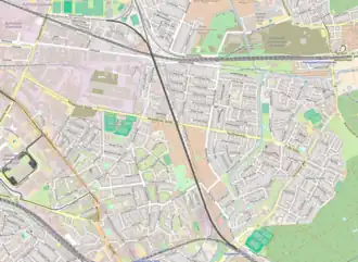 Spoorlijn aansluiting Flingern - Düsseldorf-Eller op de kaart