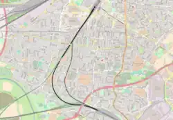 Spoorlijn Mülheim-Styrum - Oberhausen op de kaart
