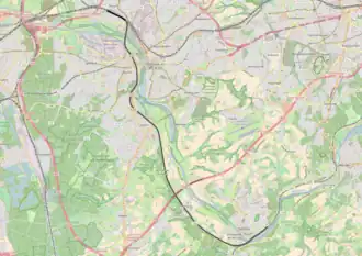 Spoorlijn Kettwig - Mülheim-Styrum op de kaart