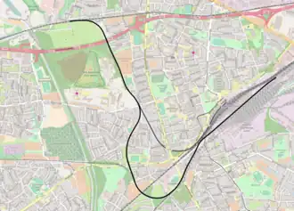 Spoorlijn Wanne-Eickel - Wanne-Unser Fritz op de kaart