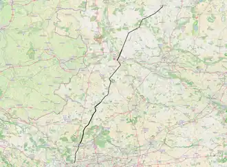 Spoorlijn Bottrop Nord - Quakenbrück op de kaart