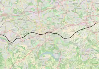 Spoorlijn Mülheim-Styrum - Bochum op de kaart