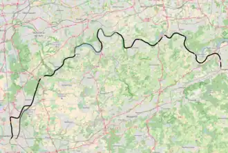 Spoorlijn Düsseldorf - Hagen op de kaart