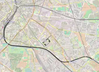 Spoorlijn Düsseldorf-Eller - Düsseldorf Hauptbahnhof op de kaart