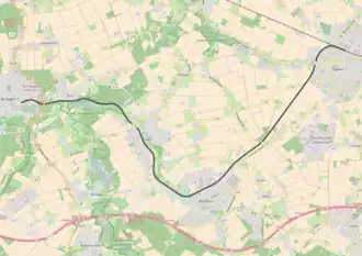 Spoorlijn Dülken - Brüggen op de kaart