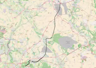 Spoorlijn Hochneukirch - Stolberg op de kaart