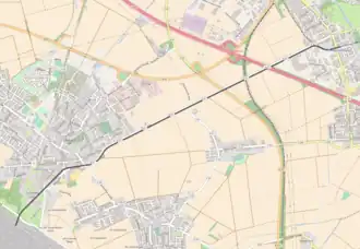 Spoorlijn Elsdorf Ost - Zieverich op de kaart