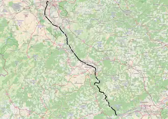 Spoorlijn Keulen - Bingen op de kaart