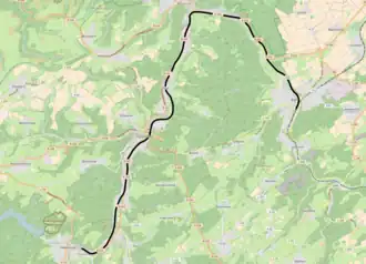 Spoorlijn Kall - Hellenthal op de kaart