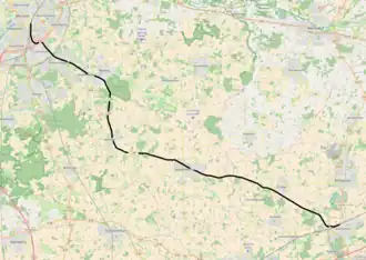 Spoorlijn Neubeckum - Münster op de kaart