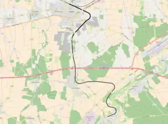 Spoorlijn Geseke - Büren op de kaart