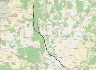 Spoorlijn Altenbeken - Warburg op de kaart