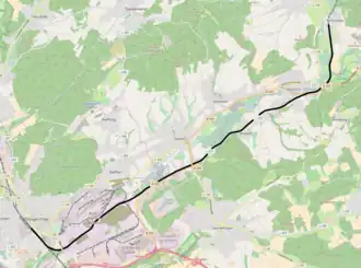 Spoorlijn Dillingen - Primsweiler op de kaart