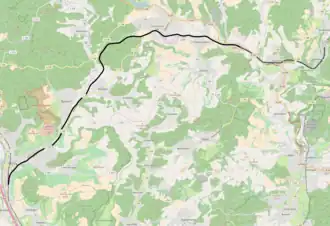 Spoorlijn Merzig - Büschfeld op de kaart