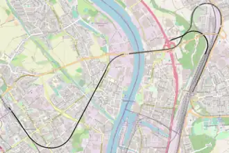 Spoorlijn Weil am Rhein - Saint-Louis op de kaart