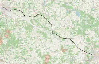 Spoorlijn Berlijn - Hamburg op de kaart