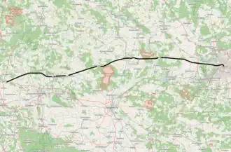 Kaart traject spoorlijn Berlijn- Lehrte