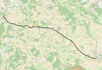 Spoorlijn Stendal - Uelzen op de kaart