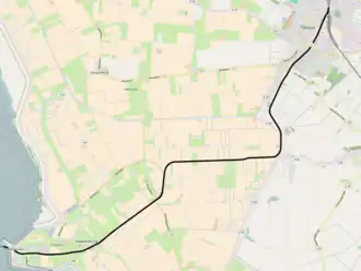 Spoorlijn Niebüll - Dagebüll op de kaart