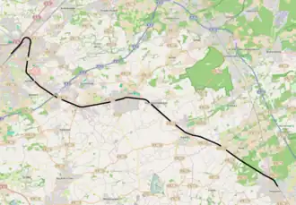 Spoorlijn Gütersloh - Hövelhof op de kaart