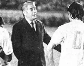 Roberto Scarone als trainer van Universitario in 1972