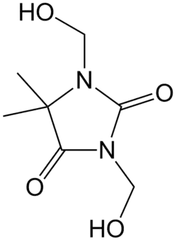 Structuurformule van DMDM-hydantoïne