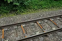 Deense dwarsliggers met noodverbindingen tussen blokken