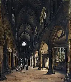 Interieur van Rosslyn Chapel(Daguerre)
