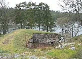 De fundering van kasteel Dalaborg.