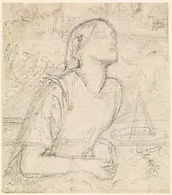 Studie voor Beata Beatrice, 1863