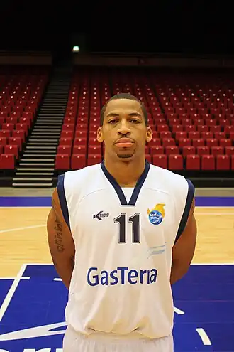 David Bell in het tenue van GasTerra Flames