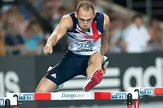 David Greene in actie tijdens de WK in Daegu, 2011