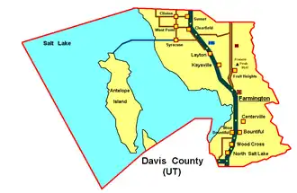 Kaart van Davis County