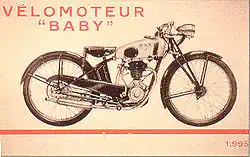 Advertentie uit 1935 voor de Dax D 100 Baby