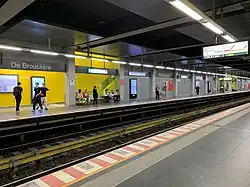 Perrons van het metrostation