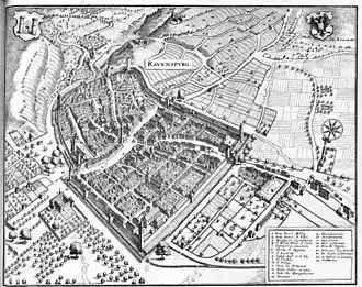 Ravensburg in 1647, Merian-prent