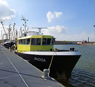 De Phoca (Waddenunit, Mininsterie L.N.V.), aangemeerd in de Waddenhaven, Den Oever
